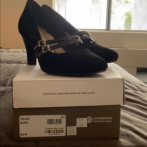 Black memory foam heels